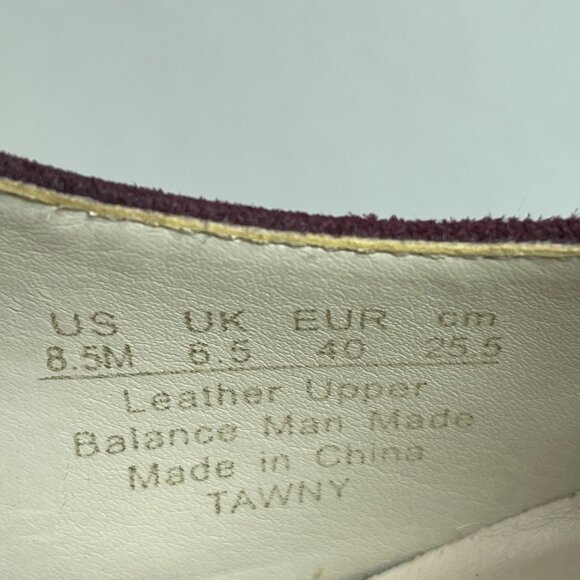 Franco Sarto Heels Womens Sz 8.5M Red Wine Suede Pumps 4 Inch Heels Leather - Picture 8 of 8